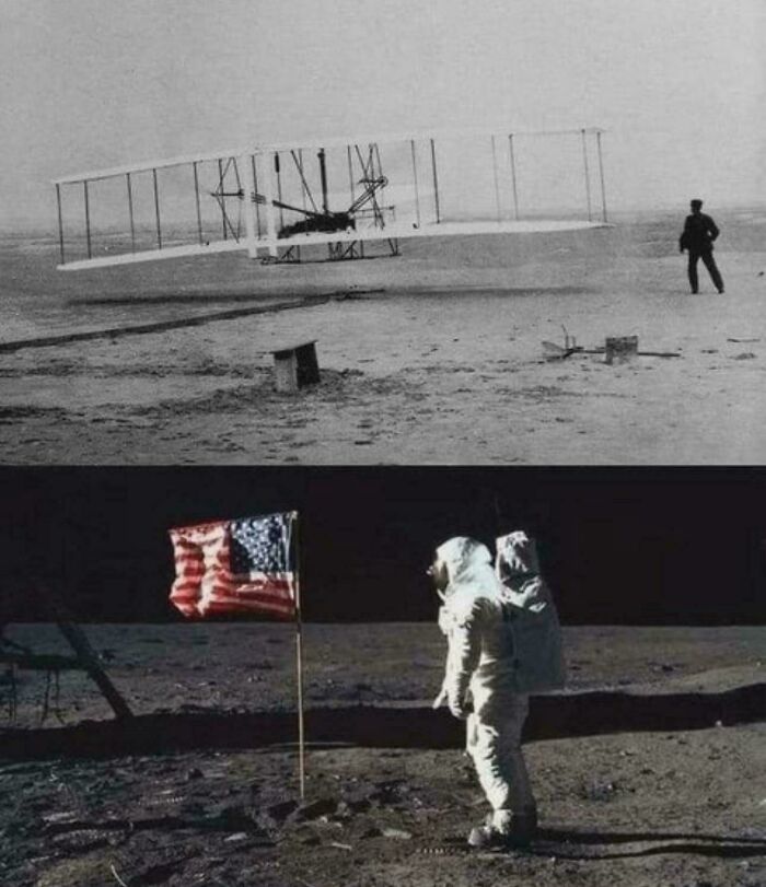 Two Photos Just 66 Years Apart Show How Wild Time Can Be