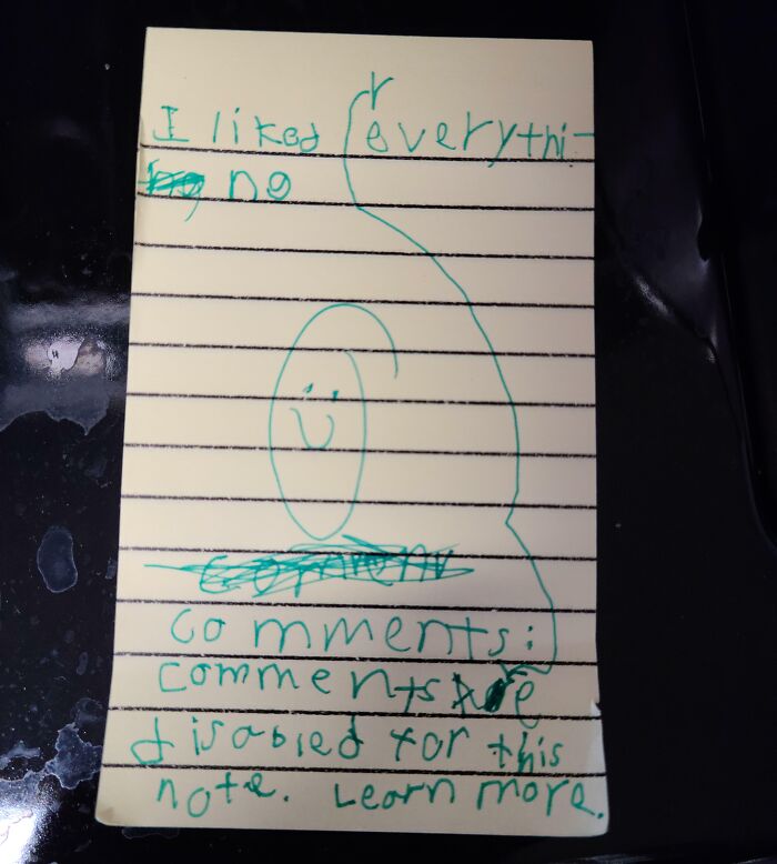 Lunch Feedback From My Kid