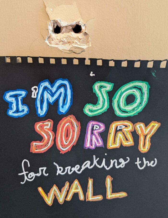 Epic Apology Note For The Bathroom Wall