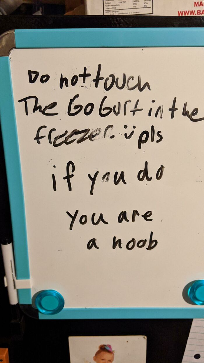 Fridge Note From My 8-Year-Old