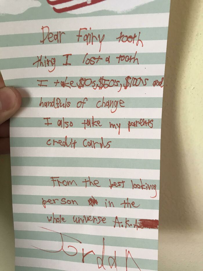 Tooth Fairy Note My Little Sister Wrote