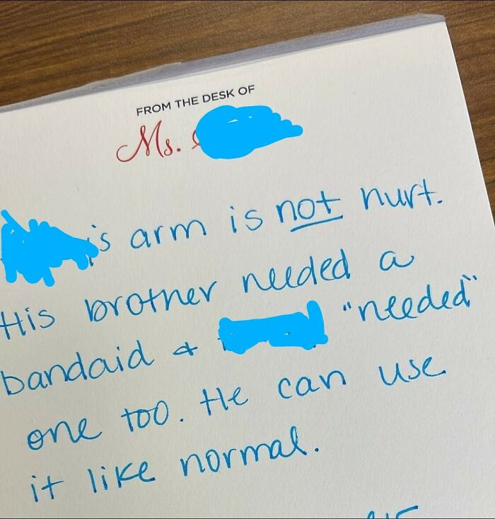 Not-Sick Note For School, Thanks Mom!