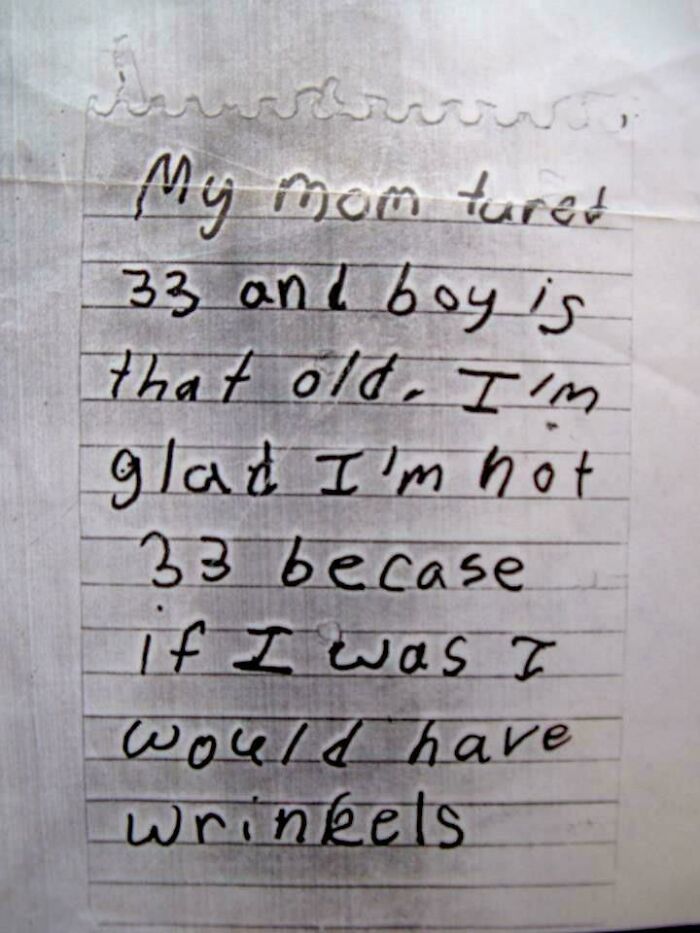 Sister’s Note From School At Age 6