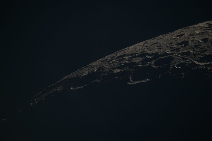 Moon Shadows Playing Along the Day-Night Line