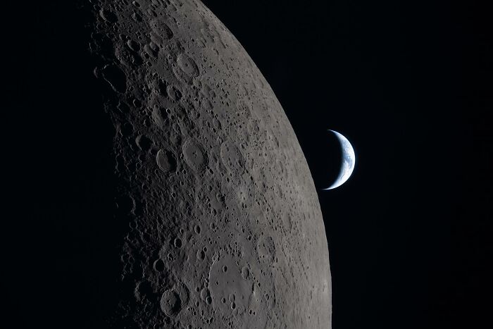 Moon Meets Earth: A Close-Up Cosmic Pairing