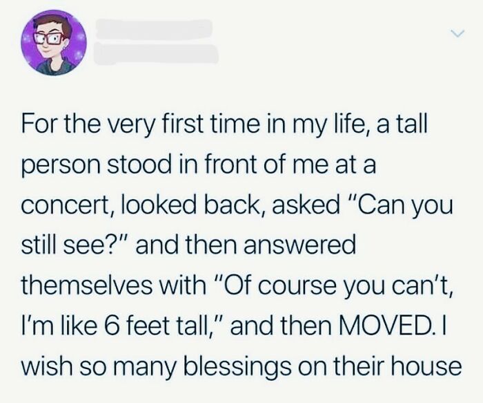 Tall People Can Be Sweet Too