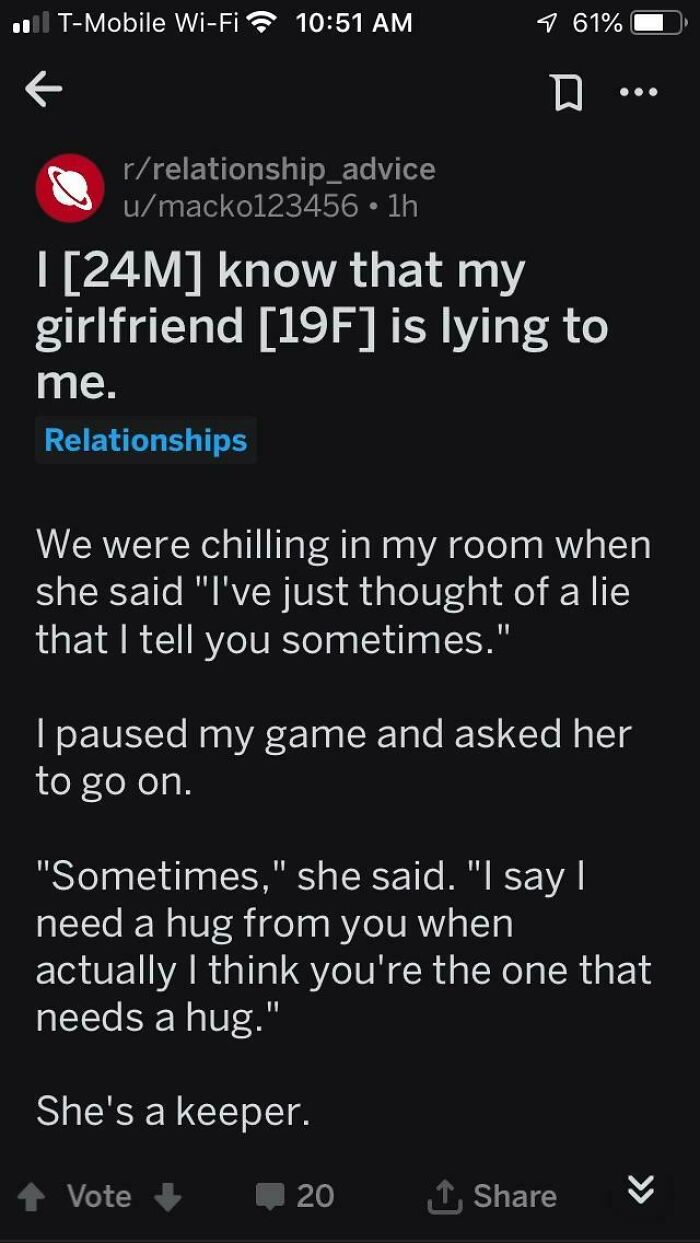 Wholesome Girlfriend Alert