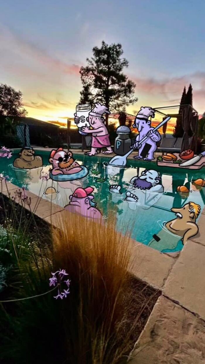 Wait, This Artist Is Drawing Cartoon Magic Right on Strangers’ Photos?! (27 Epic Pics)