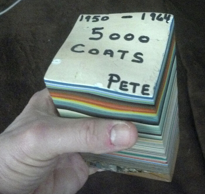 Three Bucks At A Thrift Store, Pete Painted This Wood Block Almost Every Day For 14 Years