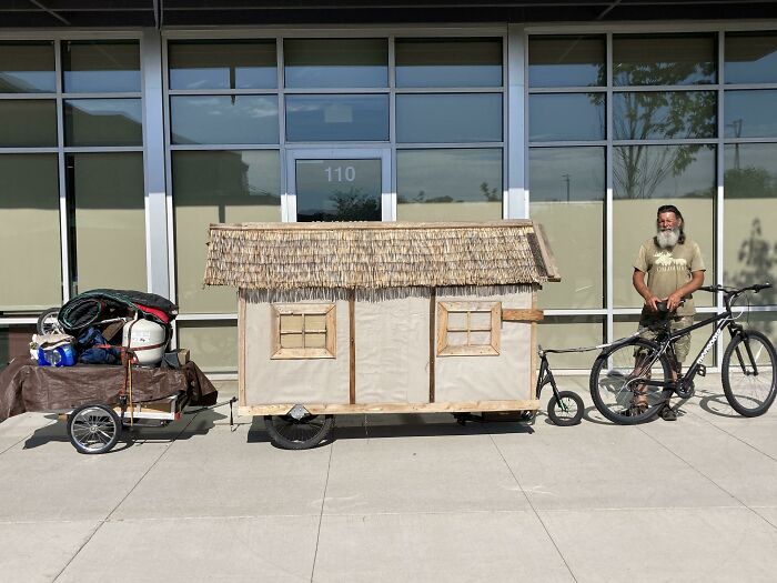 Tiny House Hiding Behind a Bike