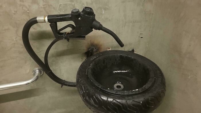 Gas Station Sink That Needs a Trigger Finger Workout