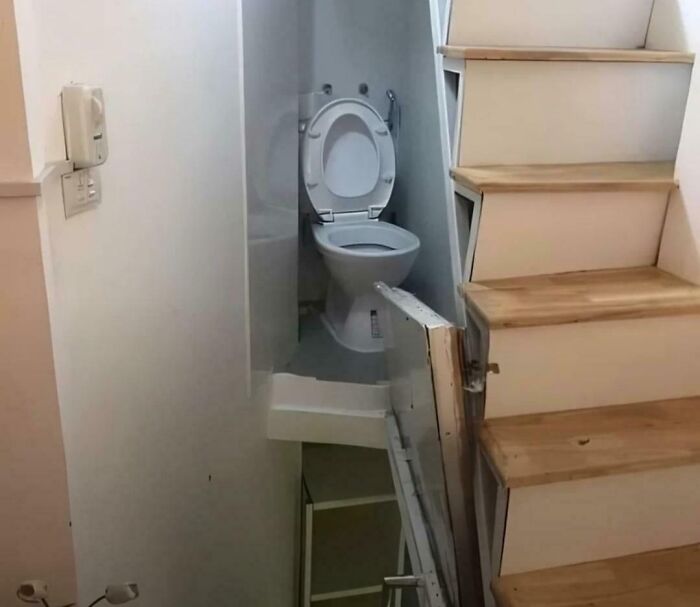 Bathroom Hideout Behind a Stairwell? Sneaky!
