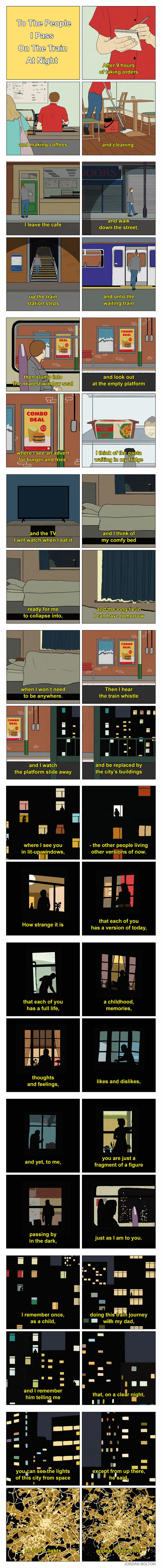 "To The People I Pass On The Train At Night"
