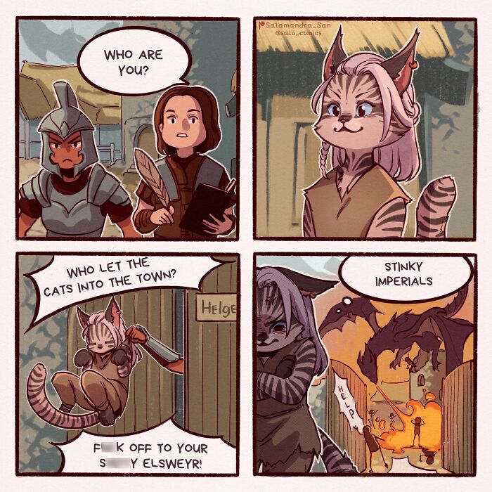 Get Ready To Laugh: Hilarious Anime-Style Comics About Cats, Chaos, And Adulting