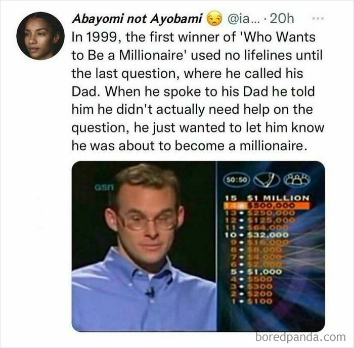 Chad Uses His Millionaire Lifeline Just to Tell Dad He’s About to Win Big