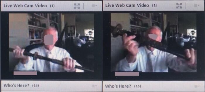 Professor Uses Lunch Break to Show His Katanas—Chad Level: Expert