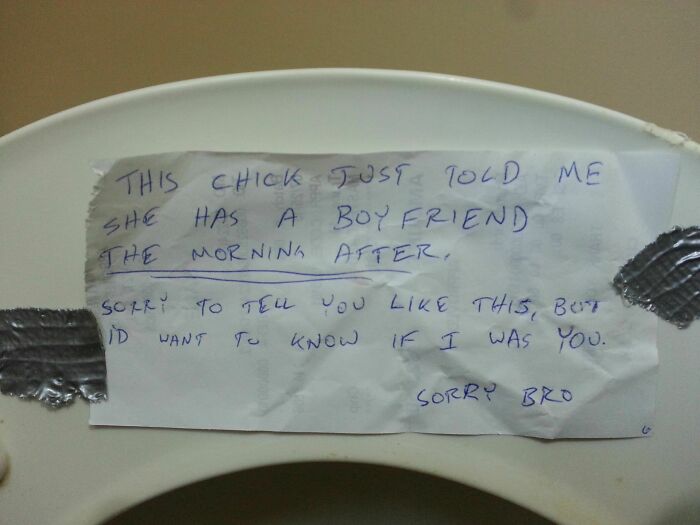 Note Under The Toilet Seat: Only He’ll See This