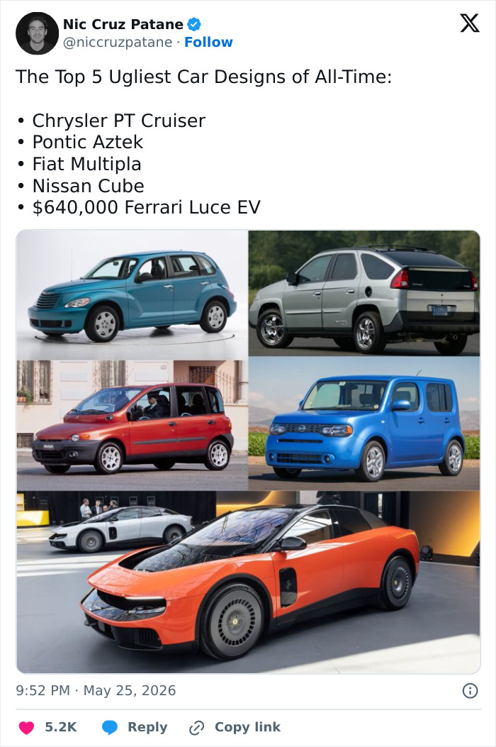 Top 5 Ugliest Cars? Here’s One