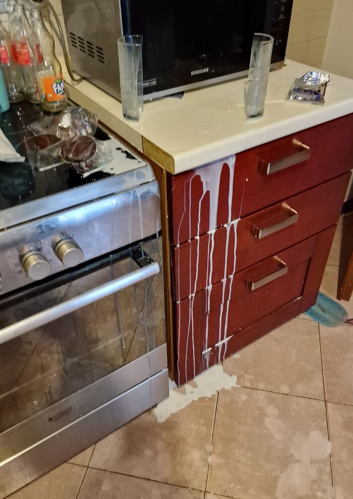 Milk Meets Glass, Then Explodes Dramatically