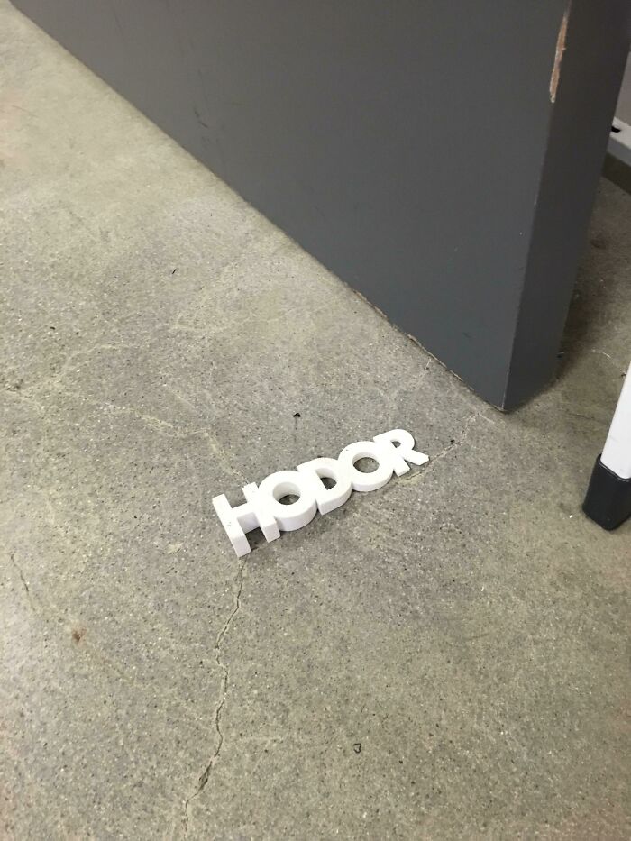 Spotted the Coolest Door Stop Ever at Work
