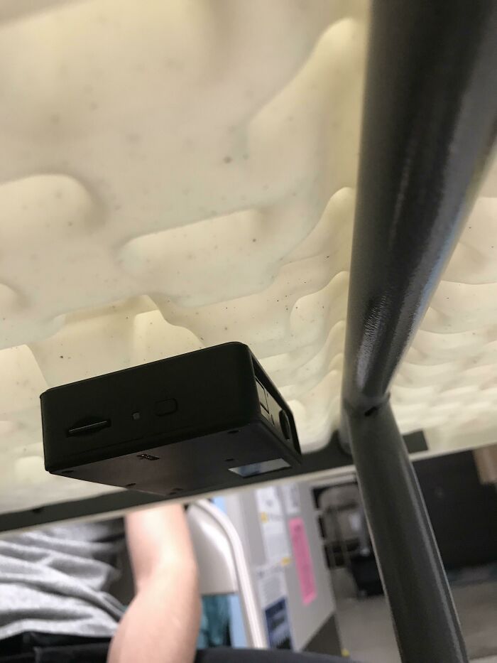 Secret Recording Device Hidden Under Break Room Table—Spying at Work?