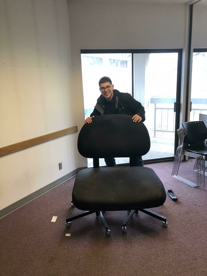 Spotted a Ridiculously Large Chair at Work—You Could Probably Sit a Family of Four!