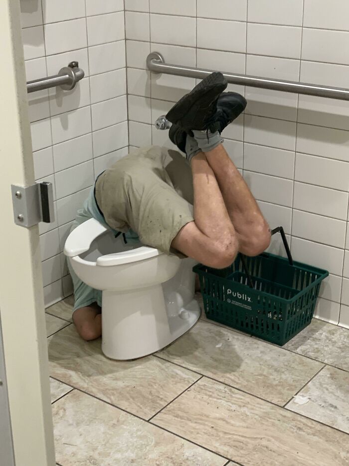 Spotted This Guy in the Work Bathroom Today—Not What You’d Expect