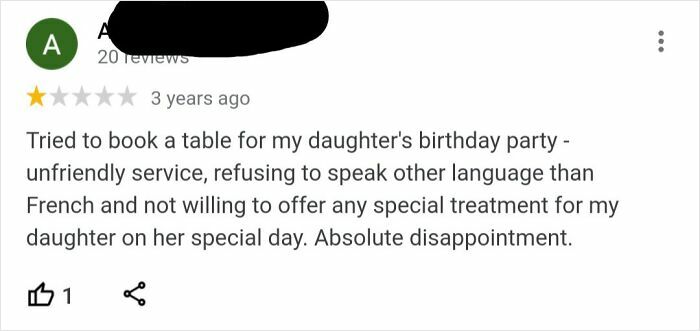 Karen’s French Restaurant Meltdown