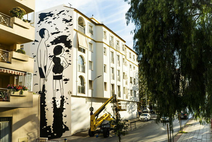 43 Black-and-White Murals by Alex Senna That Make City Walls Way More Interesting