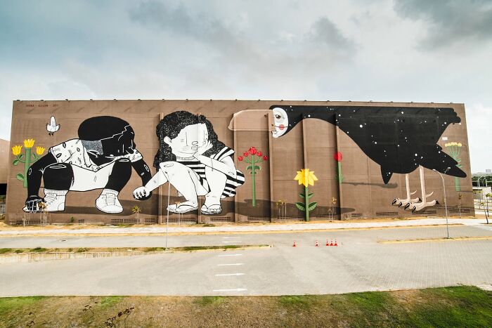 43 Black-and-White Murals by Alex Senna That Make City Walls Way More Interesting