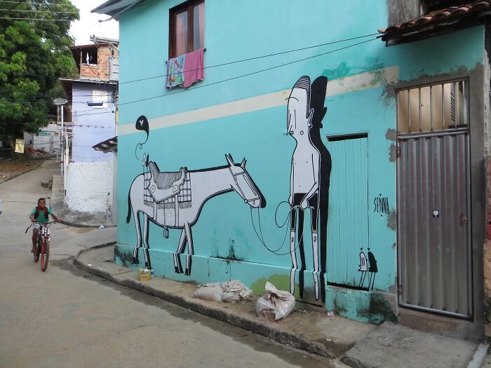 43 Black-and-White Murals by Alex Senna That Make City Walls Way More Interesting