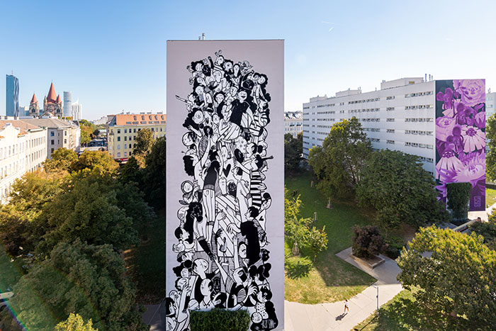 43 Black-and-White Murals by Alex Senna That Make City Walls Way More Interesting