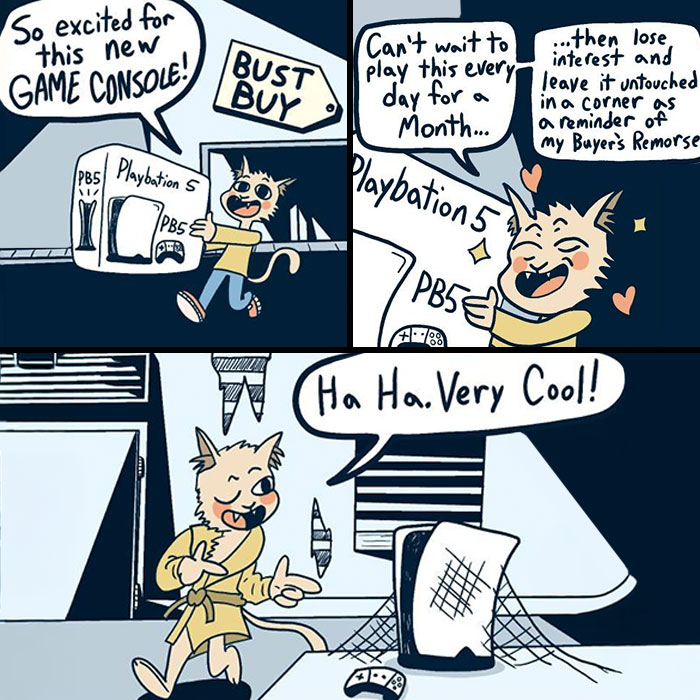 30 Surprisingly Funny Comics That Twist Your Brain (By That Cat Trigger Artist)