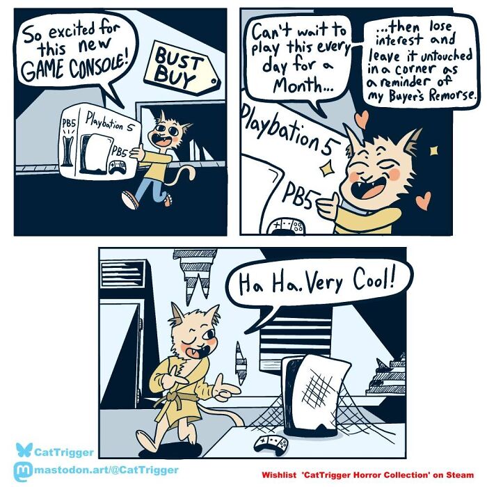 30 Surprisingly Funny Comics That Twist Your Brain (By That Cat Trigger Artist)