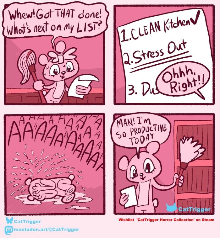 30 Surprisingly Funny Comics That Twist Your Brain (By That Cat Trigger Artist)