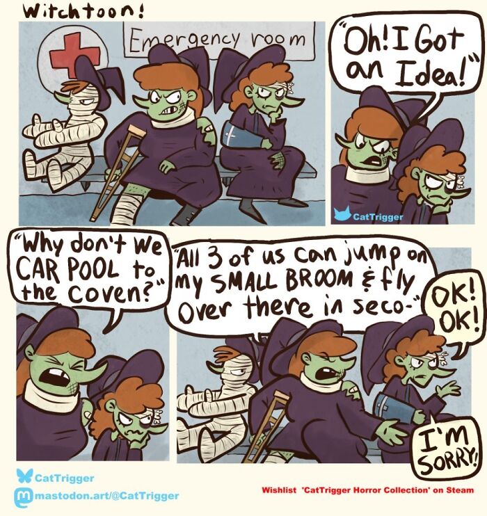 30 Surprisingly Funny Comics That Twist Your Brain (By That Cat Trigger Artist)
