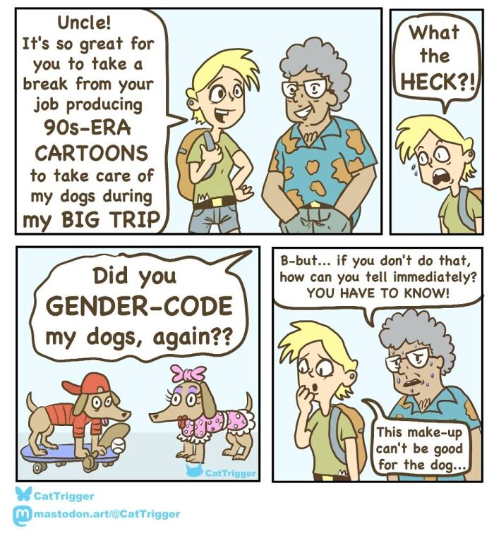 30 Surprisingly Funny Comics That Twist Your Brain (By That Cat Trigger Artist)