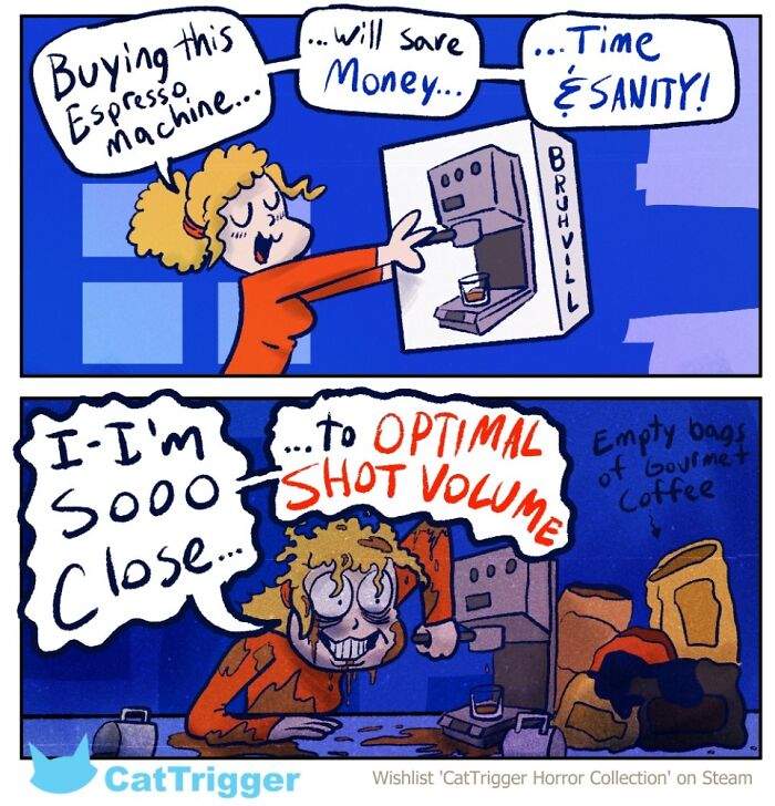 30 Surprisingly Funny Comics That Twist Your Brain (By That Cat Trigger Artist)