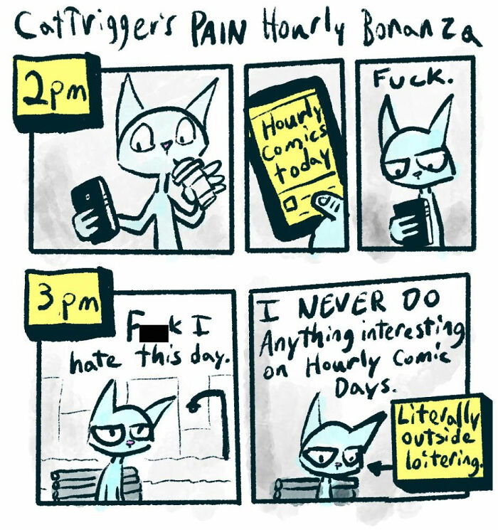 30 Surprisingly Funny Comics That Twist Your Brain (By That Cat Trigger Artist)