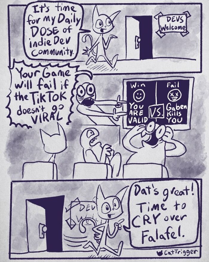 30 Surprisingly Funny Comics That Twist Your Brain (By That Cat Trigger Artist)