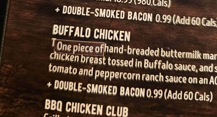 Misaligned Sticker on Kelsey’s Menu Made Me Do a Double Take