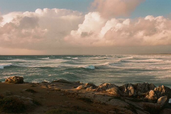 A Totally Vintage-Looking Beach Scene