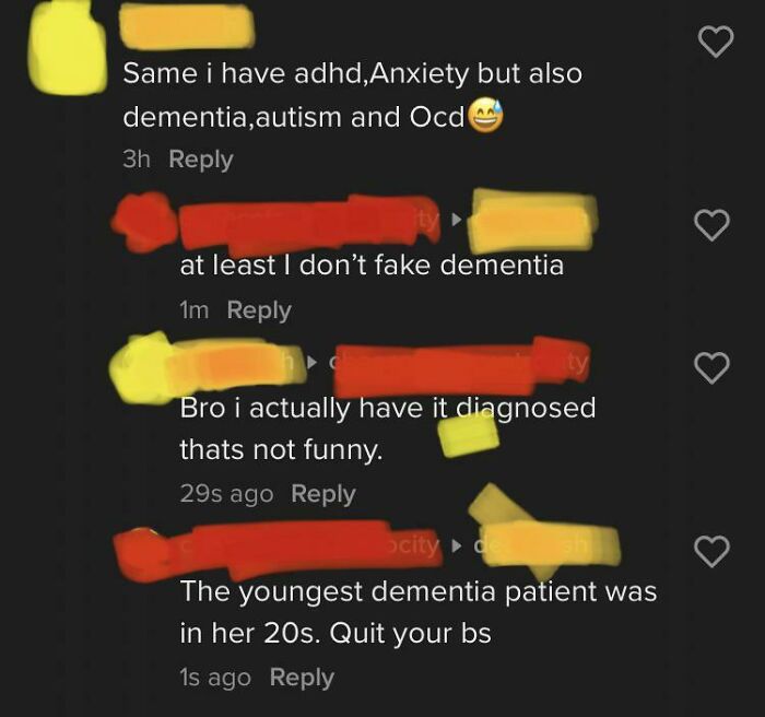 TikTok Commenter Fakes Mental Health Issues. Oops.