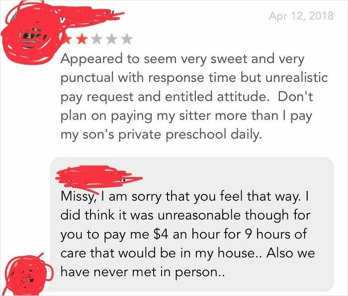 Left Nasty Review 'Cause of $4/hr? Seriously?