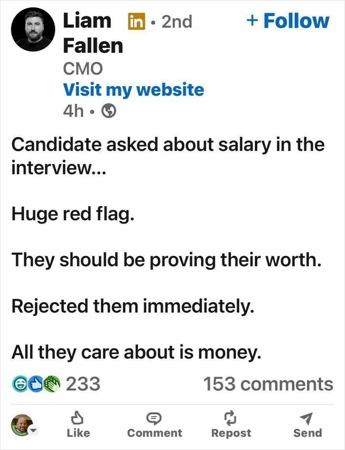 All That Matters is Money, Right?