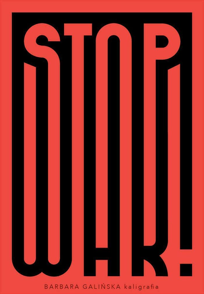 “Stop War” Typography That Speaks Louder Than Words