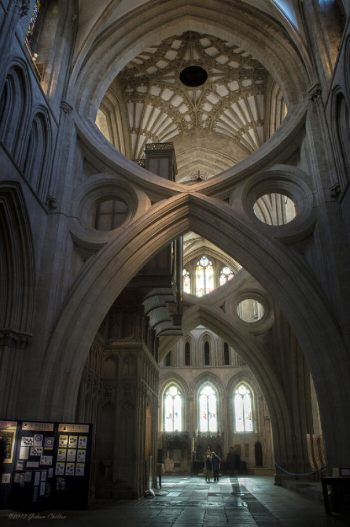 Medieval Scissor Arch That Holds Up A Cathedral Tower? Mind = Blown