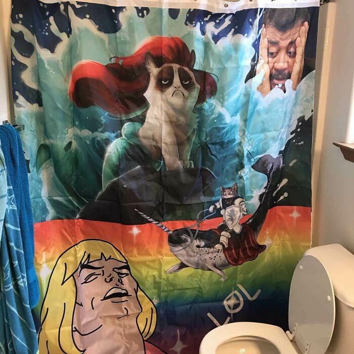 This Shower Curtain Is Basically The Internet In Fabric Form
