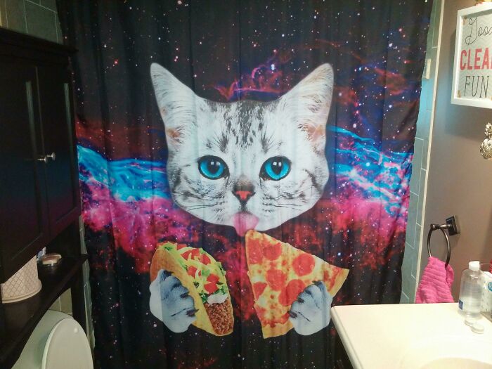 My Brother’s Shower Curtain Choice Is Nothing Short Of Epic