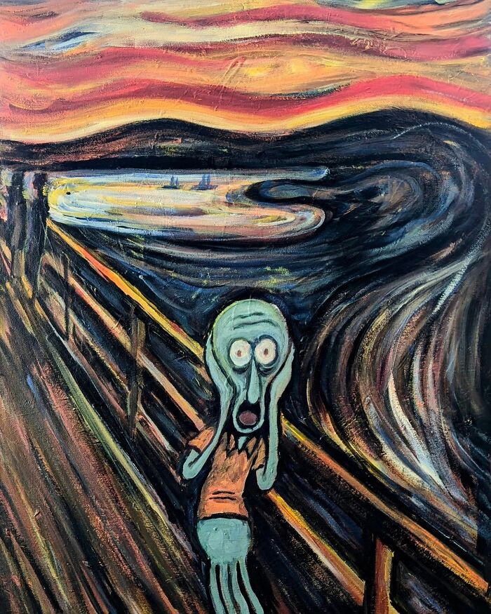 Squidward Gets Fancy: Famous Art Transformed Into Cartoon Gold